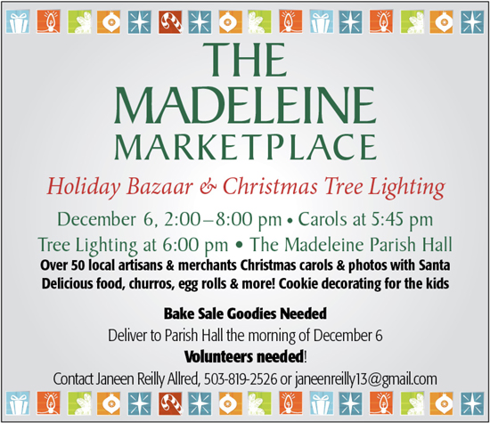 Madeleine Marketplace, Thursday, December 6