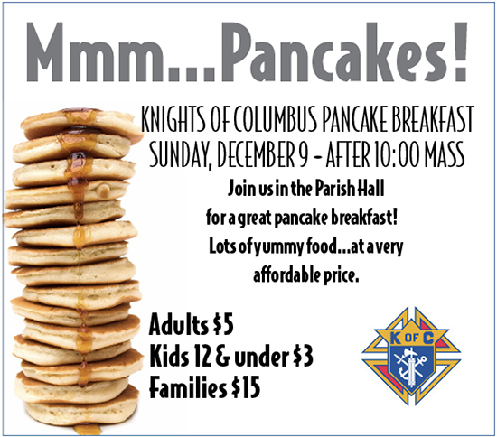 Pancake Feed, Sunday December 9