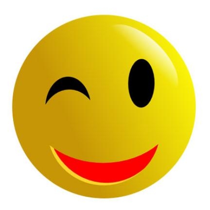 432x432 Happy Face Wink Clipart